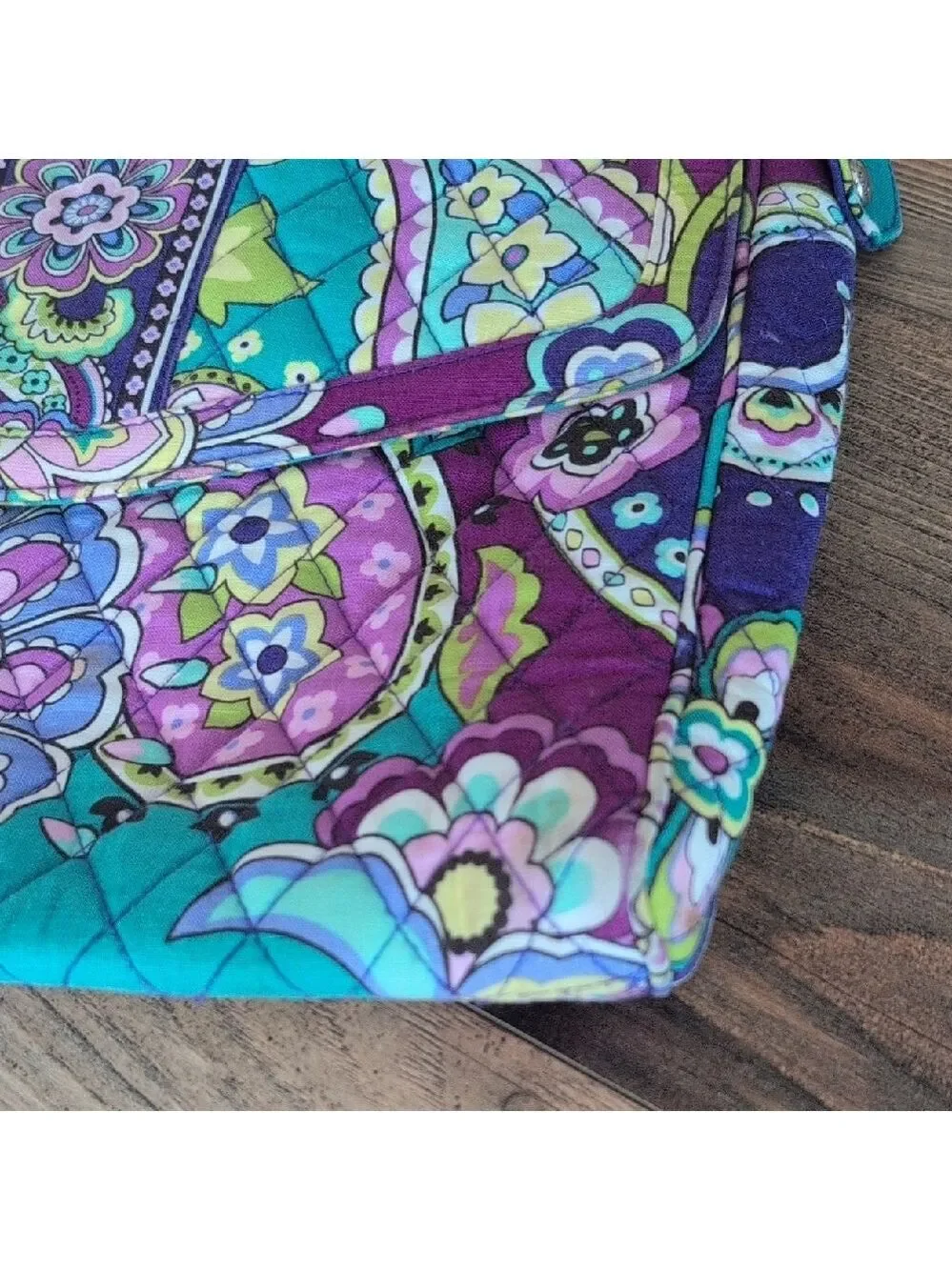 Vibrant Floral Quilted Tablet Crossbody Bag 10